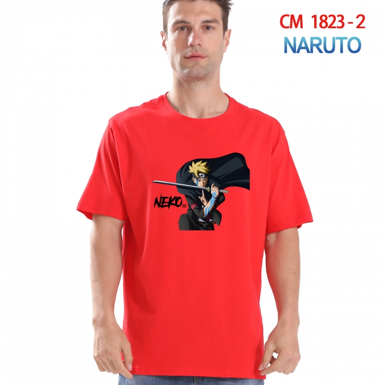 Naruto Printed short-sleeved cotton T-shirt from S to 4XL  CM-1823-2