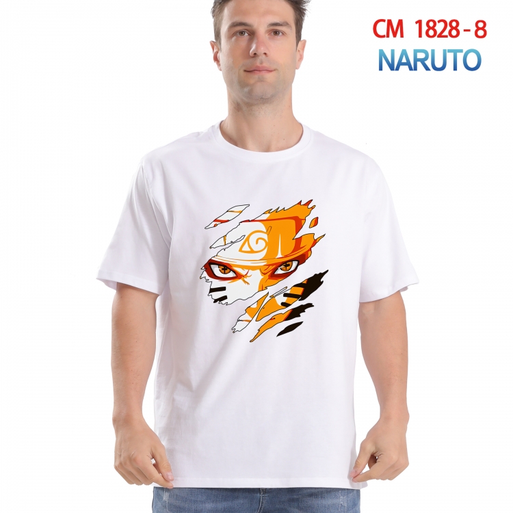 Naruto Printed short-sleeved cotton T-shirt from S to 4XL  CM-1828-8