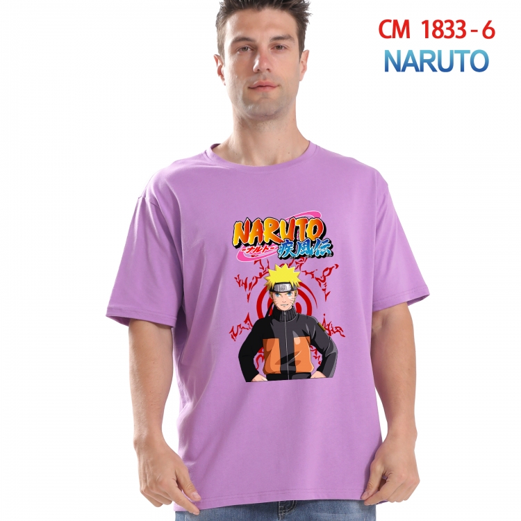 Naruto Printed short-sleeved cotton T-shirt from S to 4XL  CM-1833-6