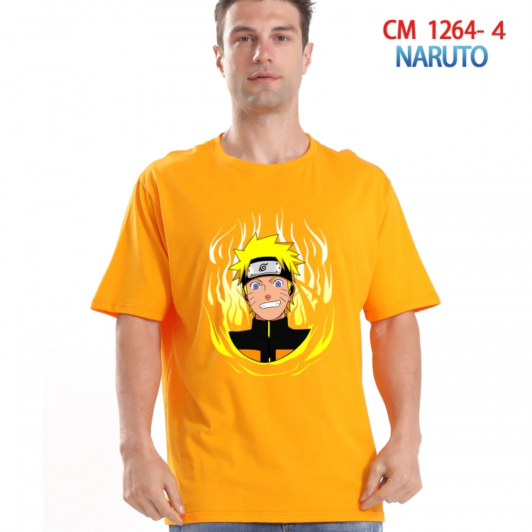 Naruto Printed short-sleeved cotton T-shirt from S to 4XL CM-1264-4