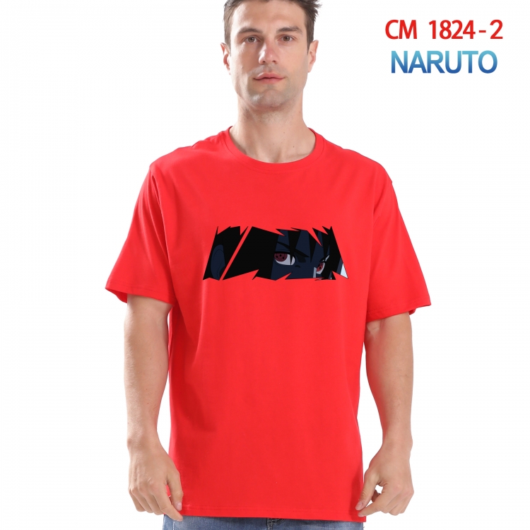 Naruto Printed short-sleeved cotton T-shirt from S to 4XL  CM-1824-2