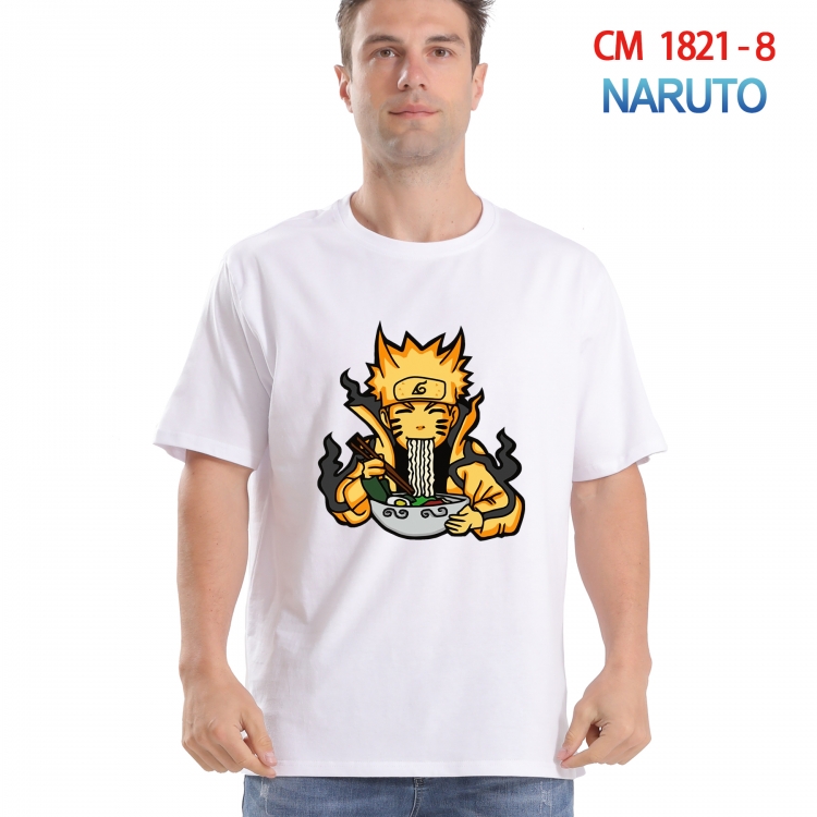 Naruto Printed short-sleeved cotton T-shirt from S to 4XL CM-1821-8