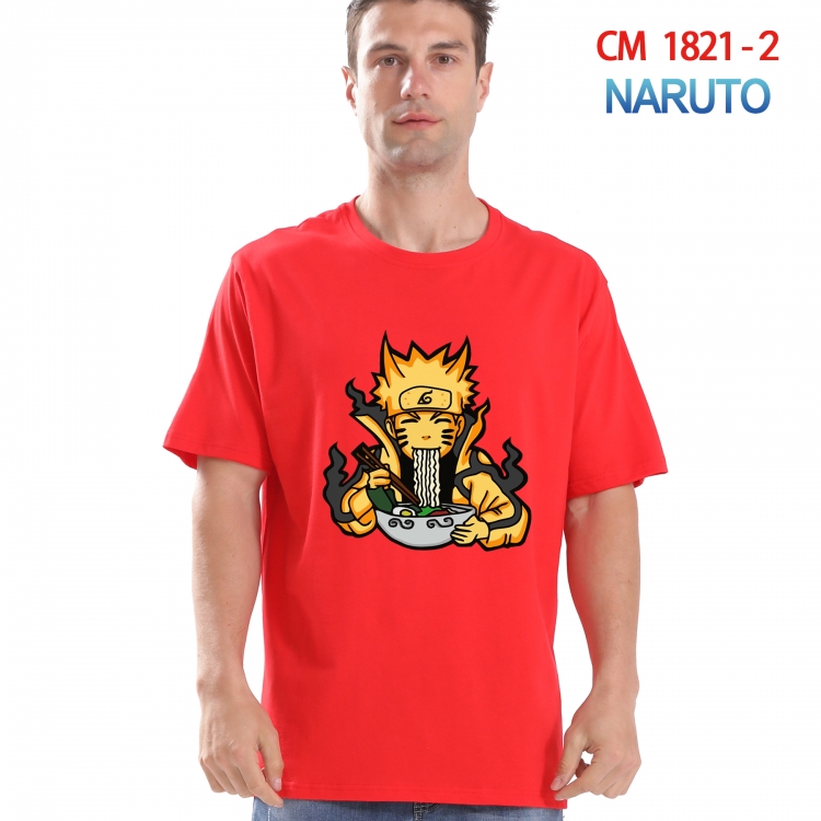 Naruto Printed short-sleeved cotton T-shirt from S to 4XL  CM-1821-2