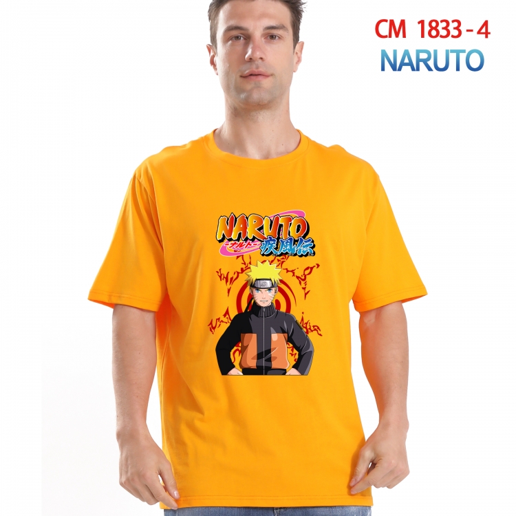 Naruto Printed short-sleeved cotton T-shirt from S to 4XL  CM-1833-4