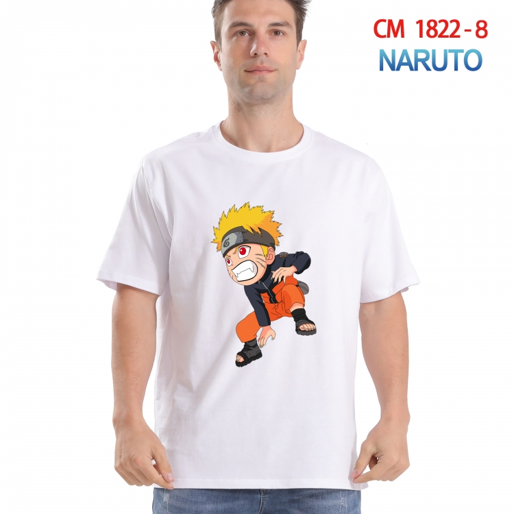 Naruto Printed short-sleeved cotton T-shirt from S to 4XL  CM-1822-8