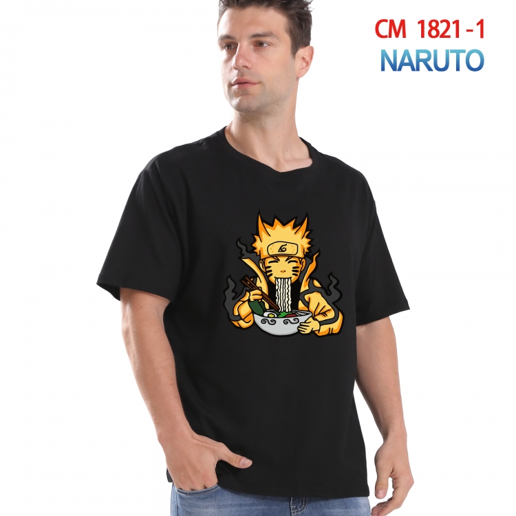 Naruto Printed short-sleeved cotton T-shirt from S to 4XL  CM-1821-1