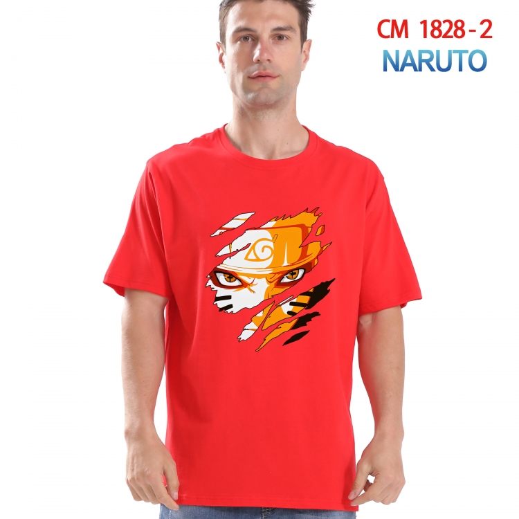 Naruto Printed short-sleeved cotton T-shirt from S to 4XL  CM-1828-2