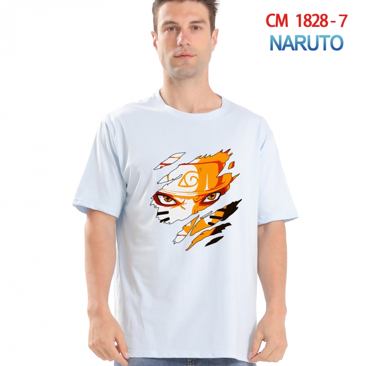 Naruto Printed short-sleeved cotton T-shirt from S to 4XL  CM-1828-7