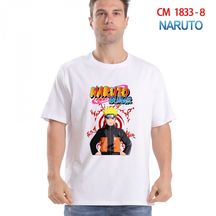 Naruto Printed short-sleeved cotton T-shirt from S to 4XL  CM-1833-8