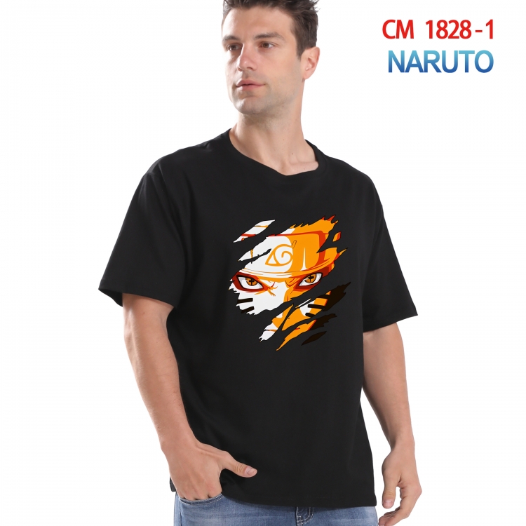 Naruto Printed short-sleeved cotton T-shirt from S to 4XL  CM-1828-1