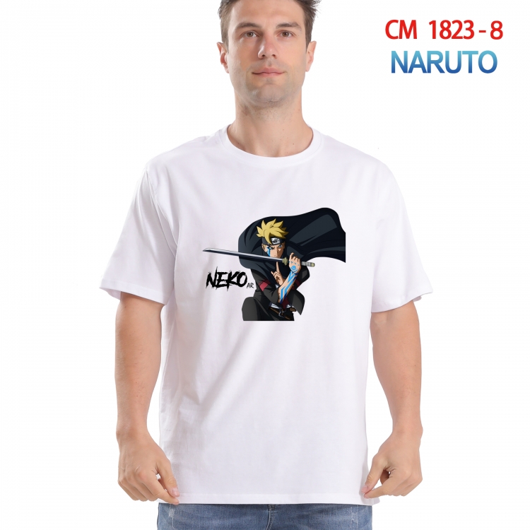 Naruto Printed short-sleeved cotton T-shirt from S to 4XL CM-1823-8