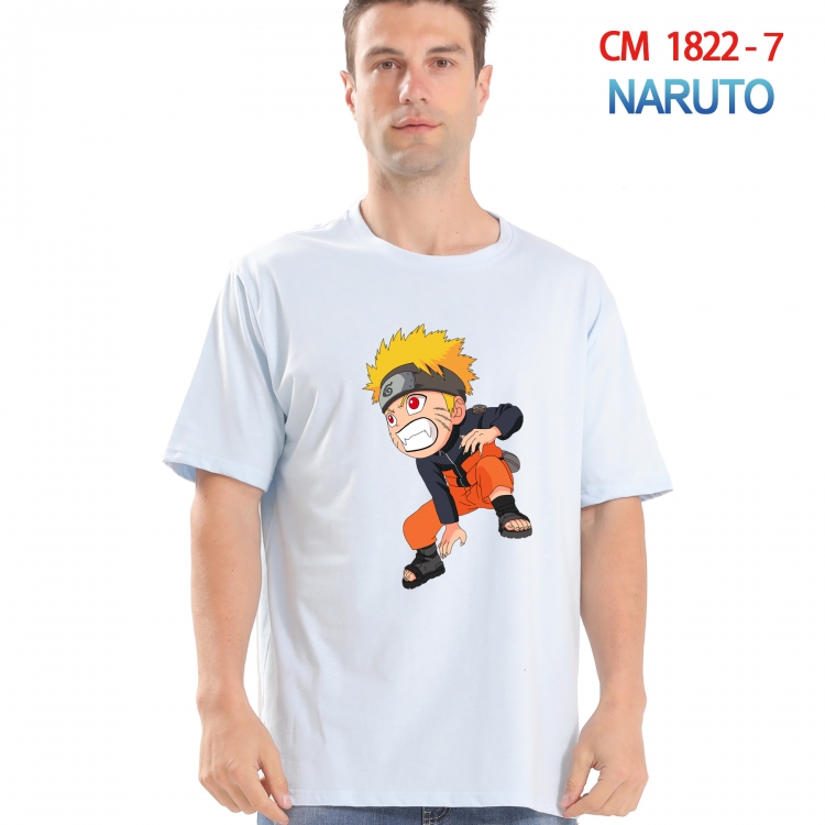 Naruto Printed short-sleeved cotton T-shirt from S to 4XL  CM-1822-7