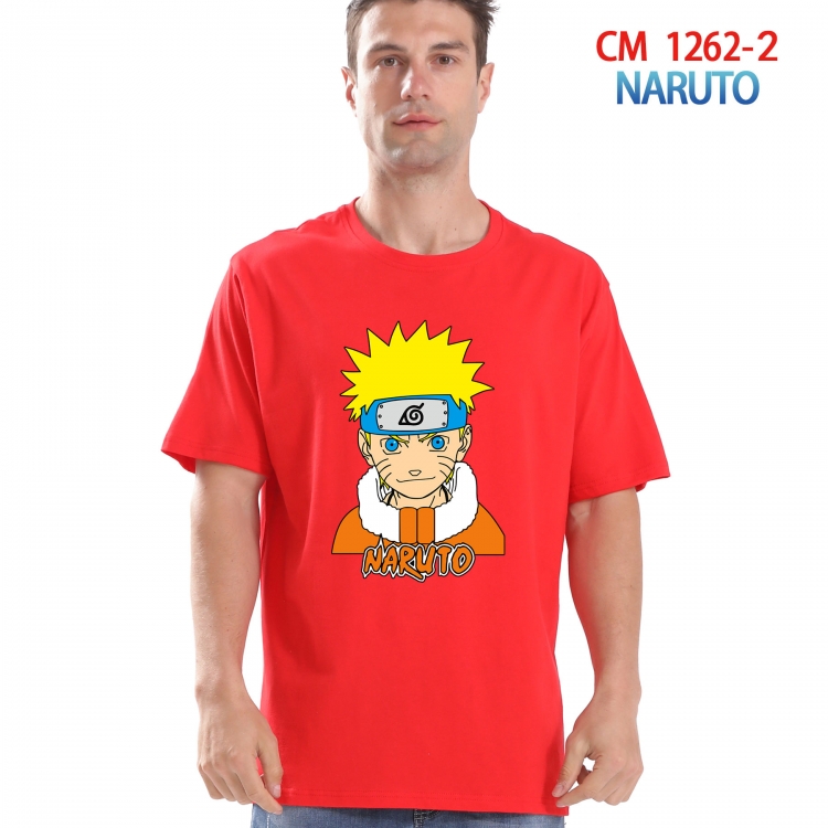 Naruto Printed short-sleeved cotton T-shirt from S to 4XL CM-1262-2