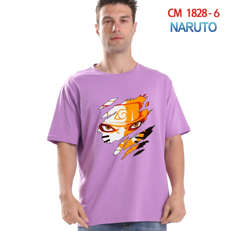 Naruto Printed short-sleeved cotton T-shirt from S to 4XL  CM-1828-6