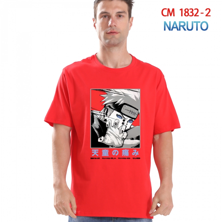 Naruto Printed short-sleeved cotton T-shirt from S to 4XL  CM-1832-2