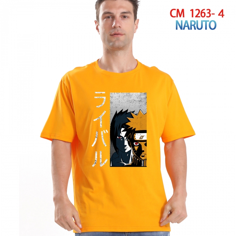 Naruto Printed short-sleeved cotton T-shirt from S to 4XL CM-1263-4