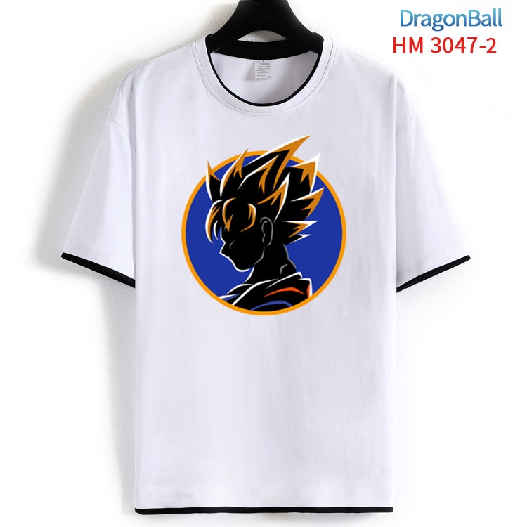 DRAGON BALL Cotton crew neck black and white trim short-sleeved T-shirt  from S to 4XL  HM-3047-2