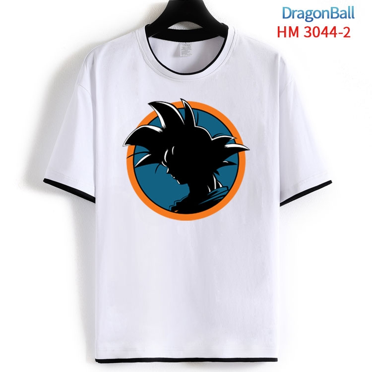 DRAGON BALL Cotton crew neck black and white trim short-sleeved T-shirt  from S to 4XL  HM-3044-2