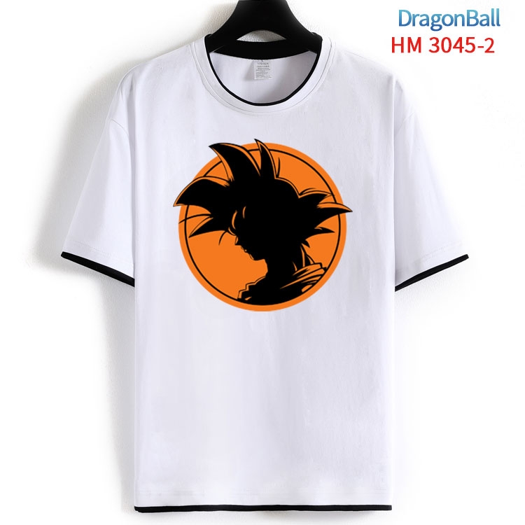 DRAGON BALL Cotton crew neck black and white trim short-sleeved T-shirt  from S to 4XL  HM-3045-2
