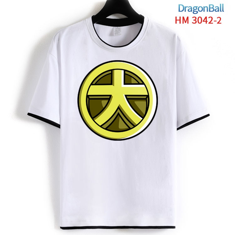 DRAGON BALL Cotton crew neck black and white trim short-sleeved T-shirt  from S to 4XL HM-3042-2