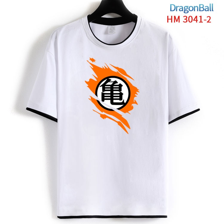 DRAGON BALL Cotton crew neck black and white trim short-sleeved T-shirt  from S to 4XL HM-3041-2