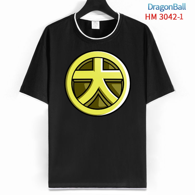 DRAGON BALL Cotton crew neck black and white trim short-sleeved T-shirt  from S to 4XL HM-3042-1