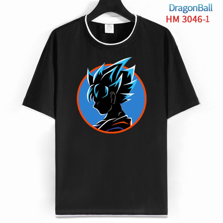DRAGON BALL Cotton crew neck black and white trim short-sleeved T-shirt  from S to 4XL HM-3046-1