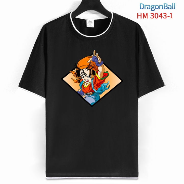 DRAGON BALL Cotton crew neck black and white trim short-sleeved T-shirt  from S to 4XL HM-3043-1