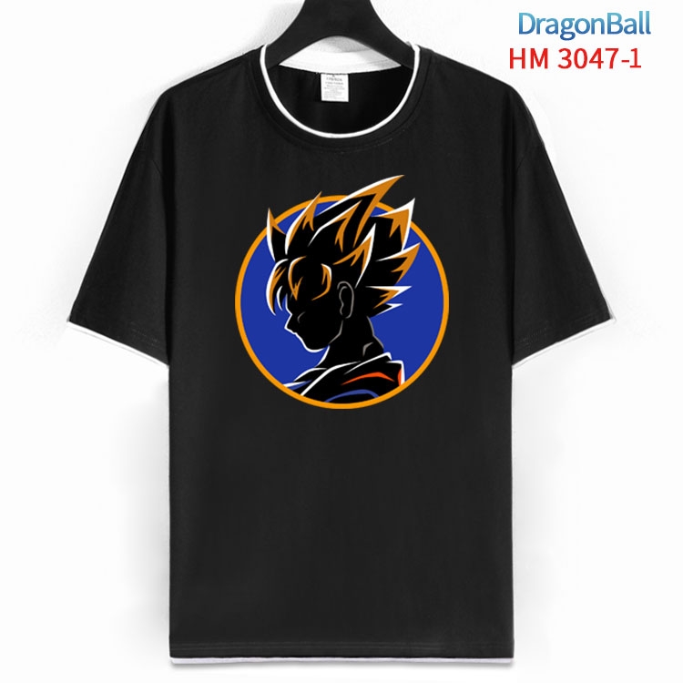 DRAGON BALL Cotton crew neck black and white trim short-sleeved T-shirt  from S to 4XL  HM-3047-1