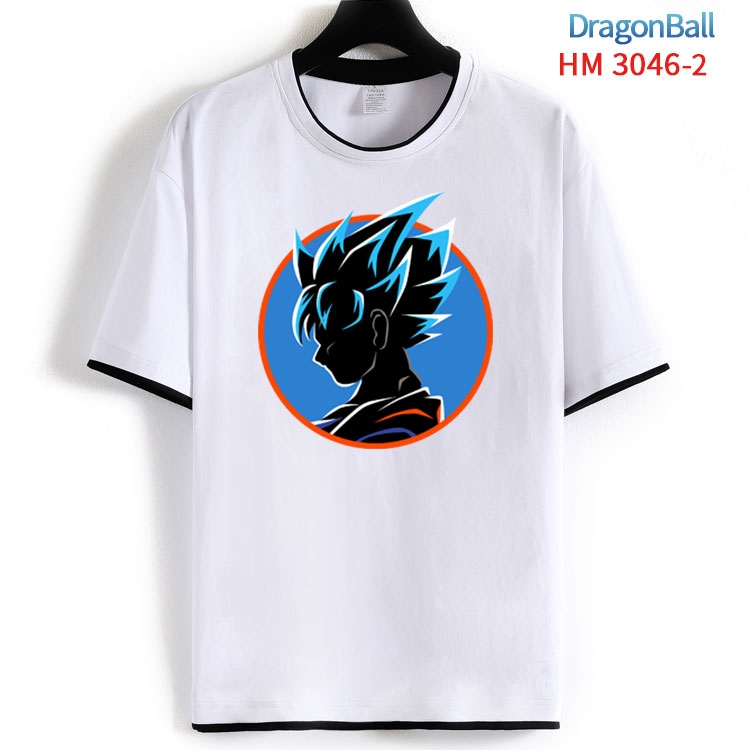 DRAGON BALL Cotton crew neck black and white trim short-sleeved T-shirt  from S to 4XL  HM-3046-2