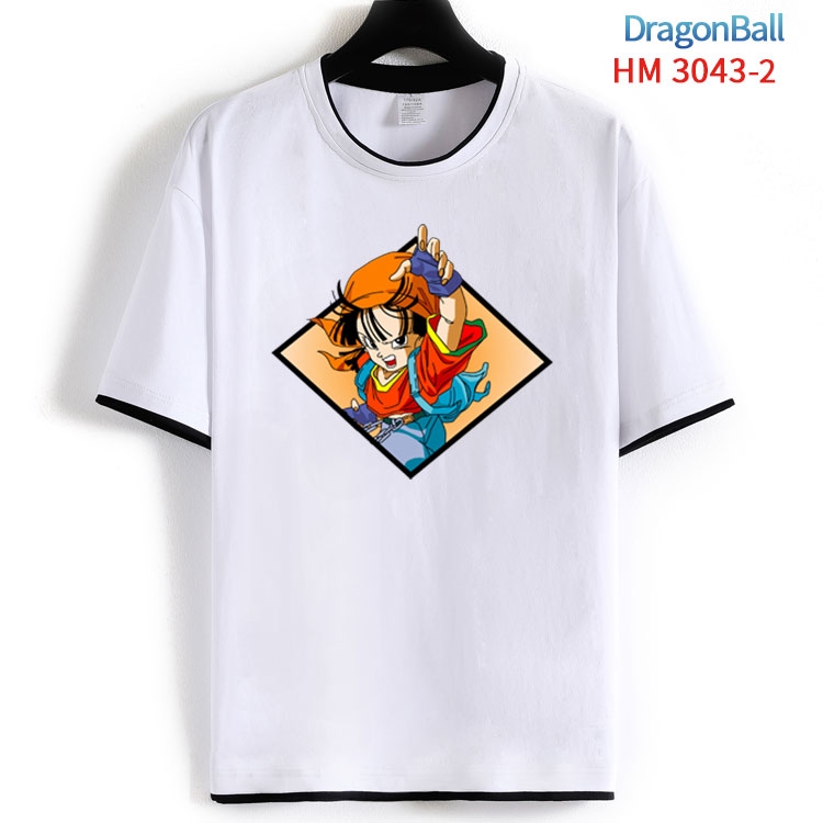 DRAGON BALL Cotton crew neck black and white trim short-sleeved T-shirt  from S to 4XL HM-3043-2