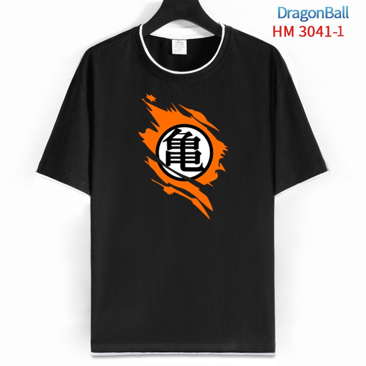 DRAGON BALL Cotton crew neck black and white trim short-sleeved T-shirt  from S to 4XL  HM-3041-1
