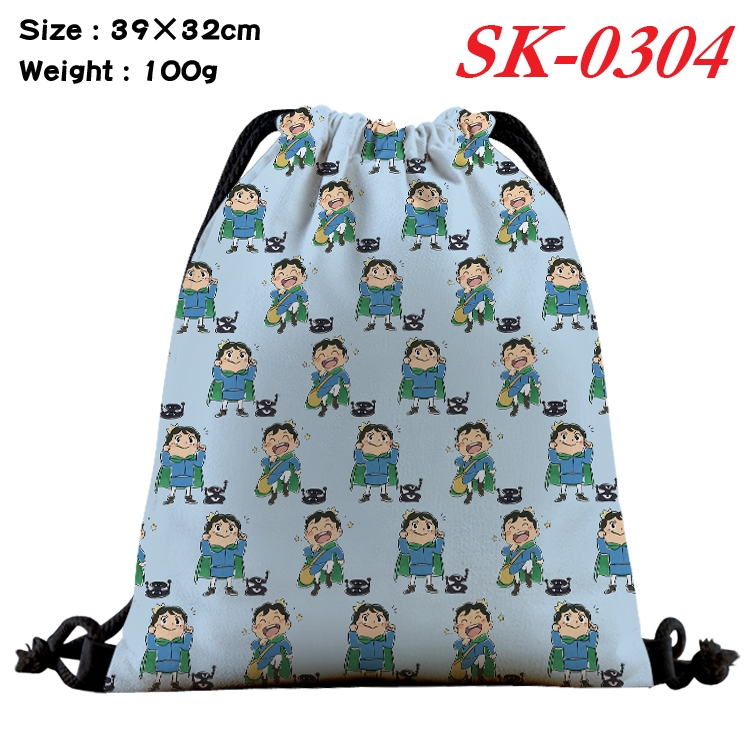 king ranking  cartoon Waterproof Nylon Full Color Drawstring Pocket 39x32cm SK-0304