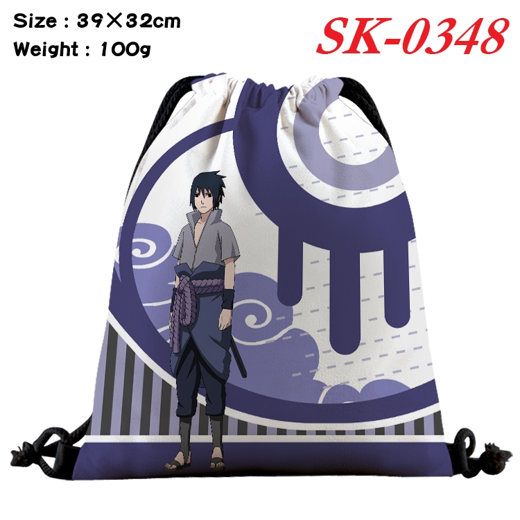 Naruto cartoon Waterproof Nylon Full Color Drawstring Pocket 39x32cm SK-0348