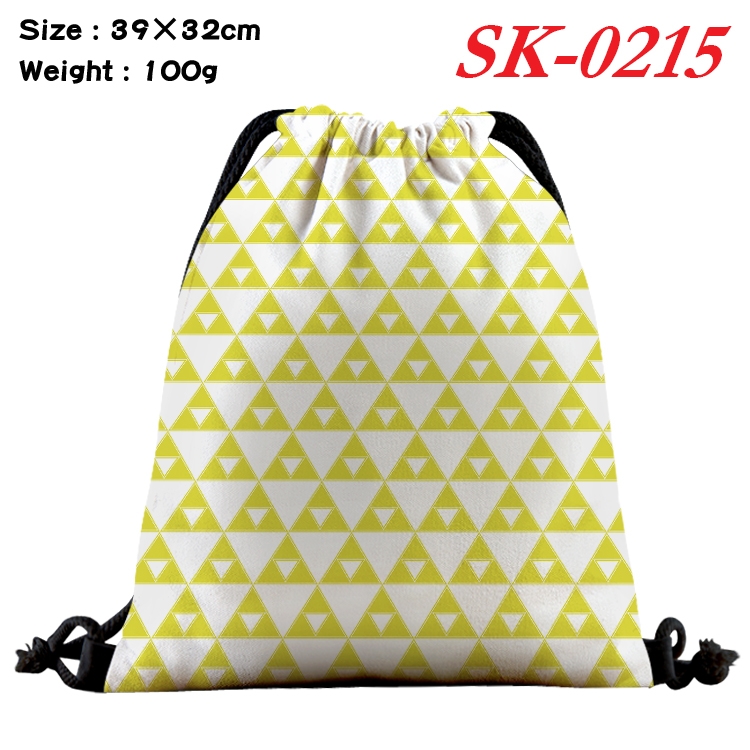 The Legend of Zelda cartoon Waterproof Nylon Full Color Drawstring Pocket 39x32cm  SK-0215