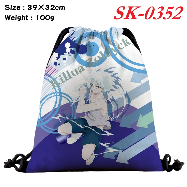 HunterXHunter  cartoon Waterproof Nylon Full Color Drawstring Pocket 39x32cm SK-0352