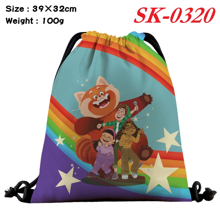 Metamorphoses of Youth  cartoon Waterproof Nylon Full Color Drawstring Pocket 39x32cm  SK-0320