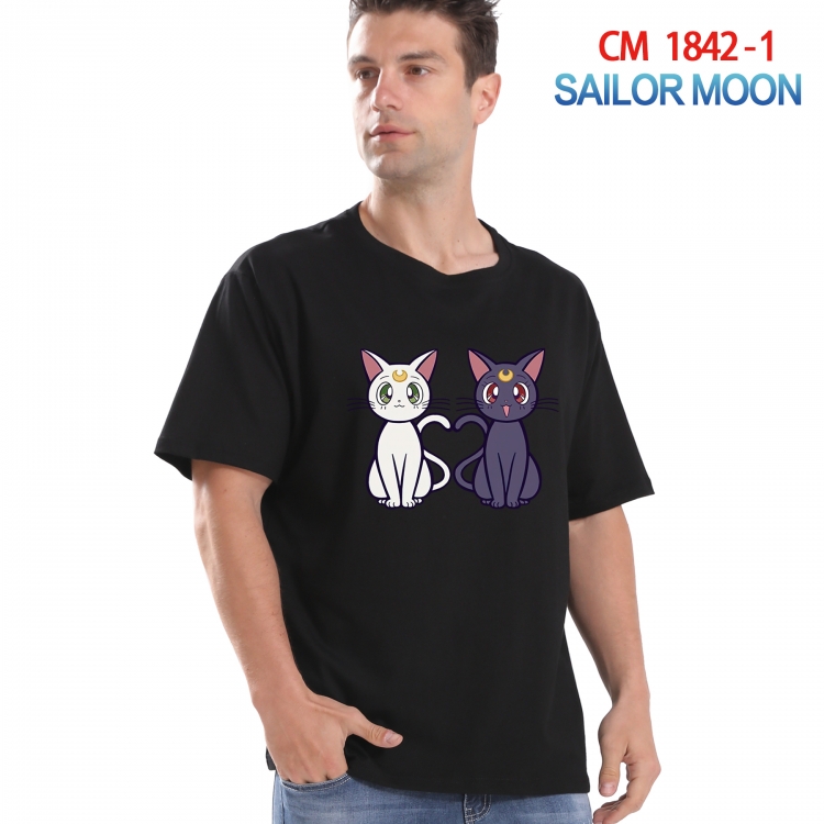 sailormoon Printed short-sleeved cotton T-shirt from S to 4XL CM-1842-1