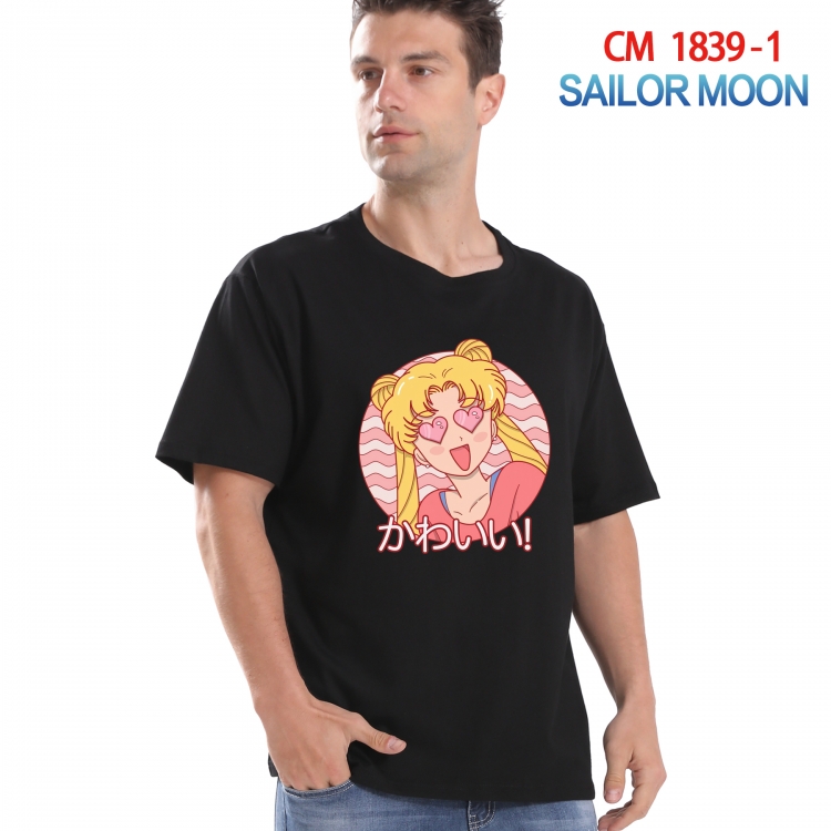 sailormoon Printed short-sleeved cotton T-shirt from S to 4XL  CM-1839-1