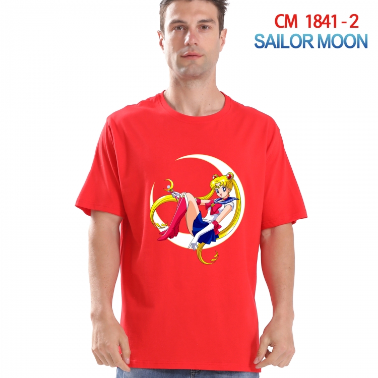 sailormoon Printed short-sleeved cotton T-shirt from S to 4XL CM-1841-2