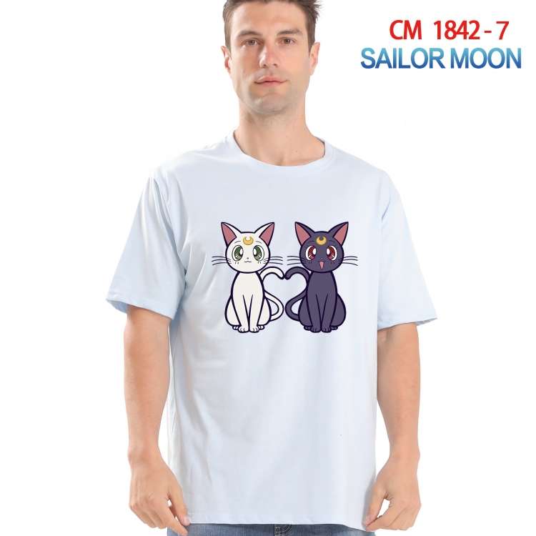 sailormoon Printed short-sleeved cotton T-shirt from S to 4XL CM-1842-7