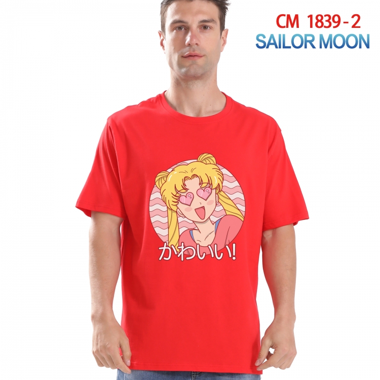 sailormoon Printed short-sleeved cotton T-shirt from S to 4XL  CM-1839-2