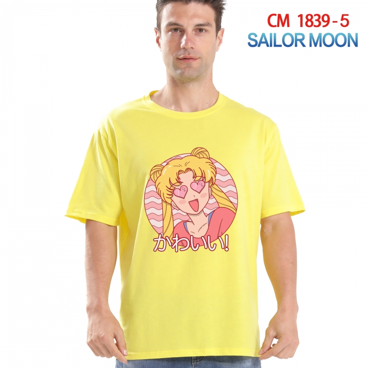 sailormoon Printed short-sleeved cotton T-shirt from S to 4XL CM-1839-5
