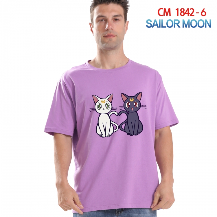 sailormoon Printed short-sleeved cotton T-shirt from S to 4XL CM-1842-6