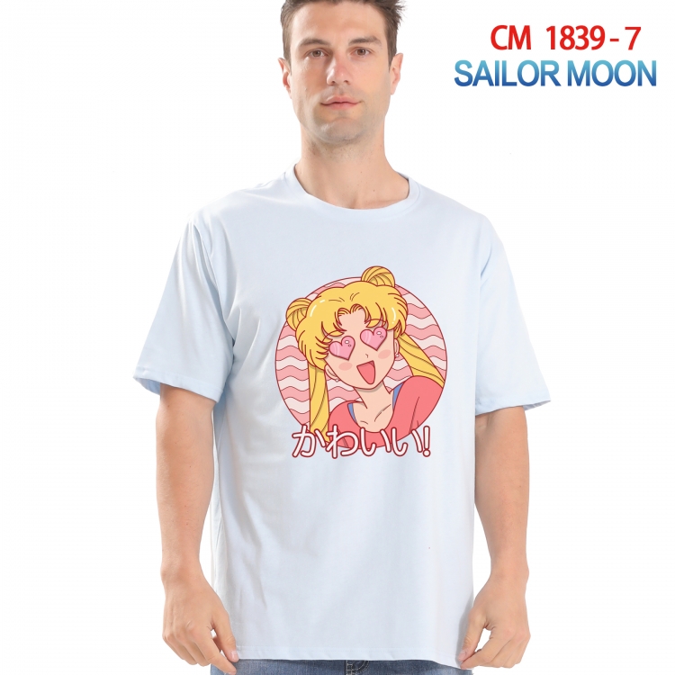 sailormoon Printed short-sleeved cotton T-shirt from S to 4XL CM-1839-7
