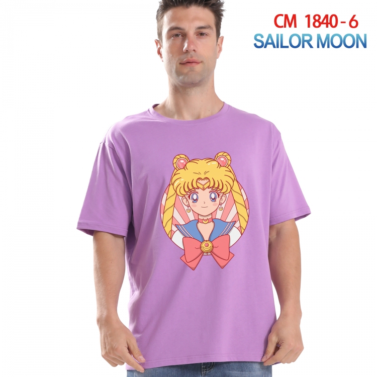 sailormoon Printed short-sleeved cotton T-shirt from S to 4XL CM-1840-6