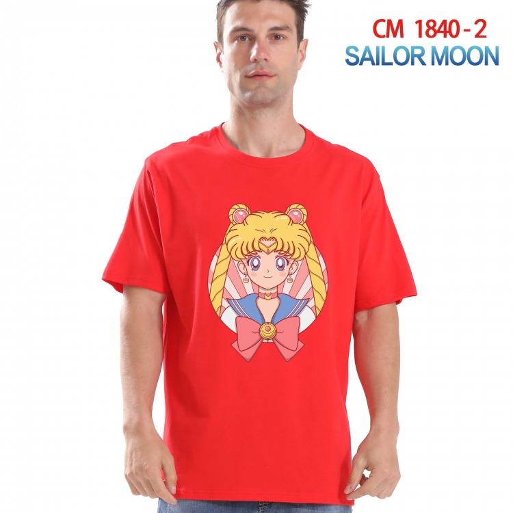 sailormoon Printed short-sleeved cotton T-shirt from S to 4XL CM-1840-2