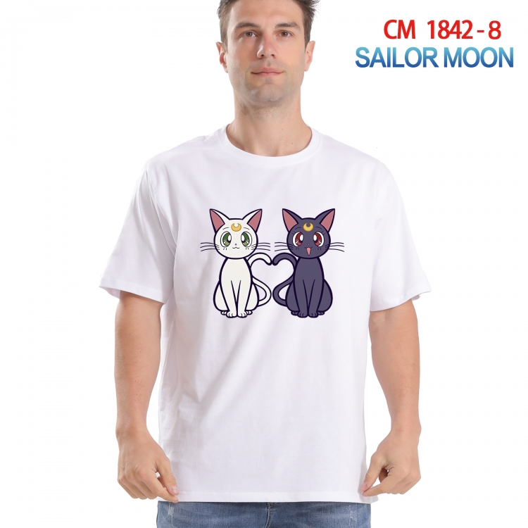 sailormoon Printed short-sleeved cotton T-shirt from S to 4XL CM-1842-8