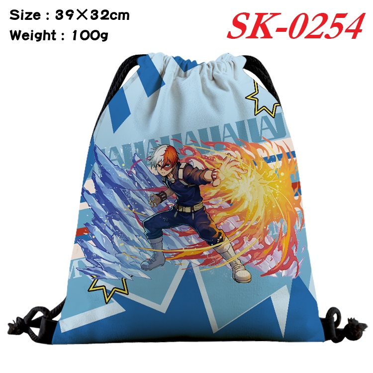 My Hero Academia cartoon Waterproof Nylon Full Color Drawstring Pocket 39x32cm SK-0254