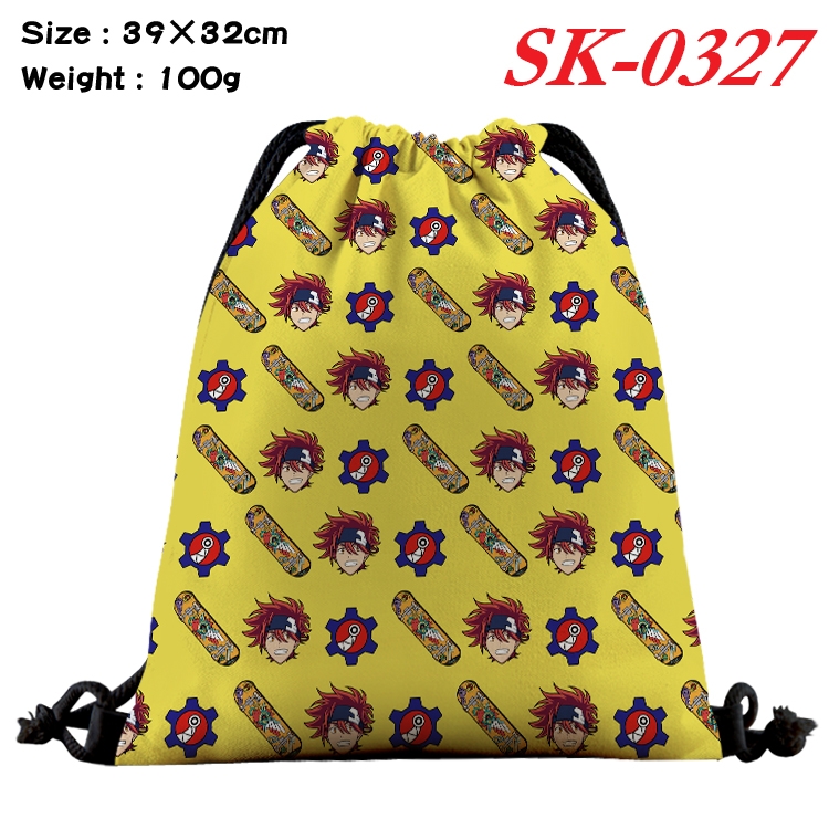 SK∞ cartoon Waterproof Nylon Full Color Drawstring Pocket 39x32cm SK-0327